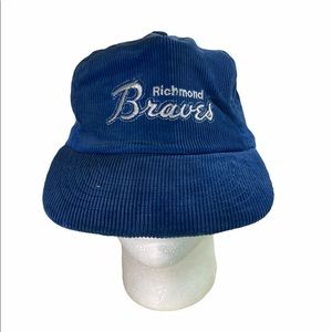 Richmond Braves blue corduroy hat vintage